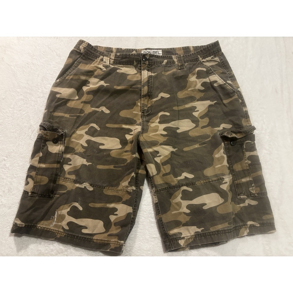BON-BEL Cargo Camo Shorts Men's 44 Utility Distressed Hiking Outdoor Y2K Utility